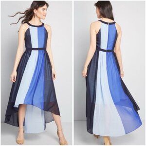 ModCloth Peachy Queen Maxi Dress Shades of Blue